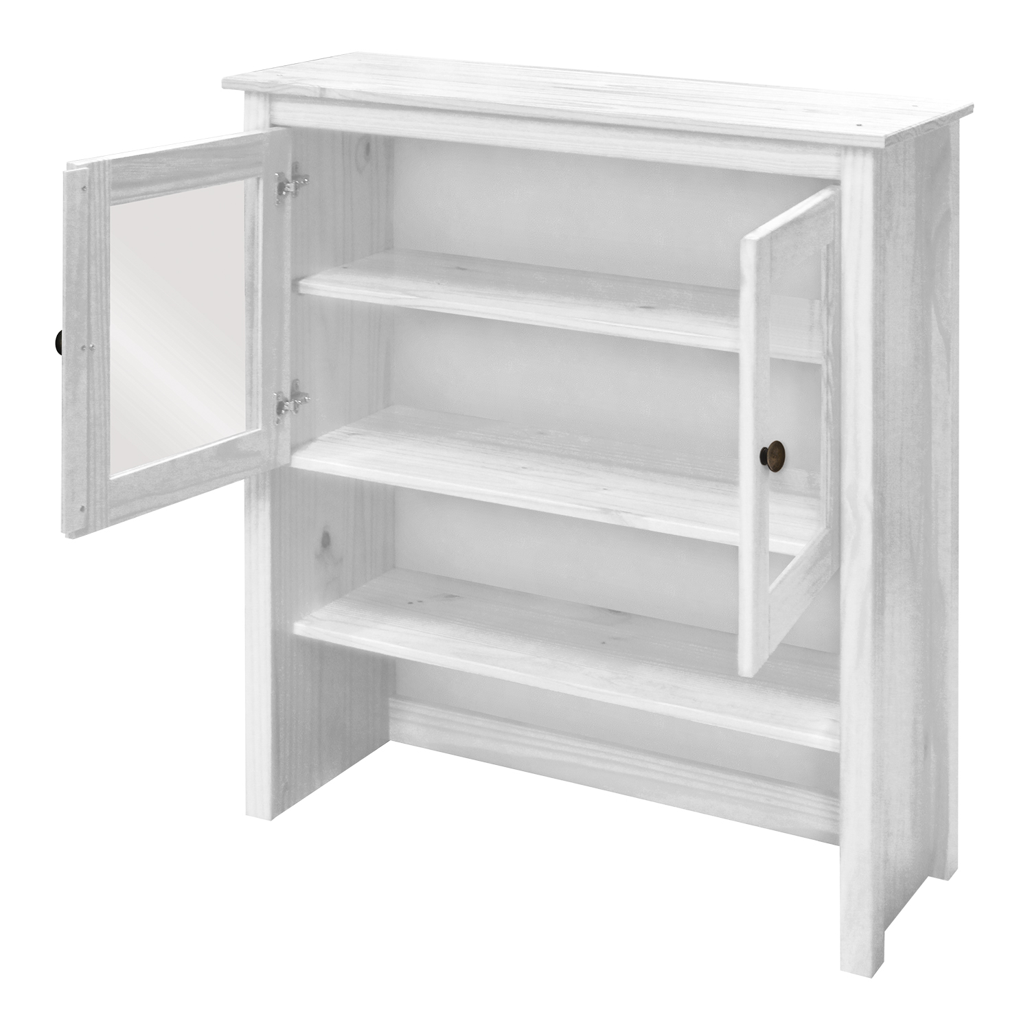 Nástavec příborníku TORINO bílý, kovové úchytky