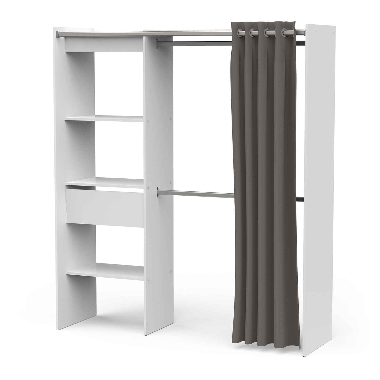 Úložný prostor/skříň se závěsem CHICAGO bílá