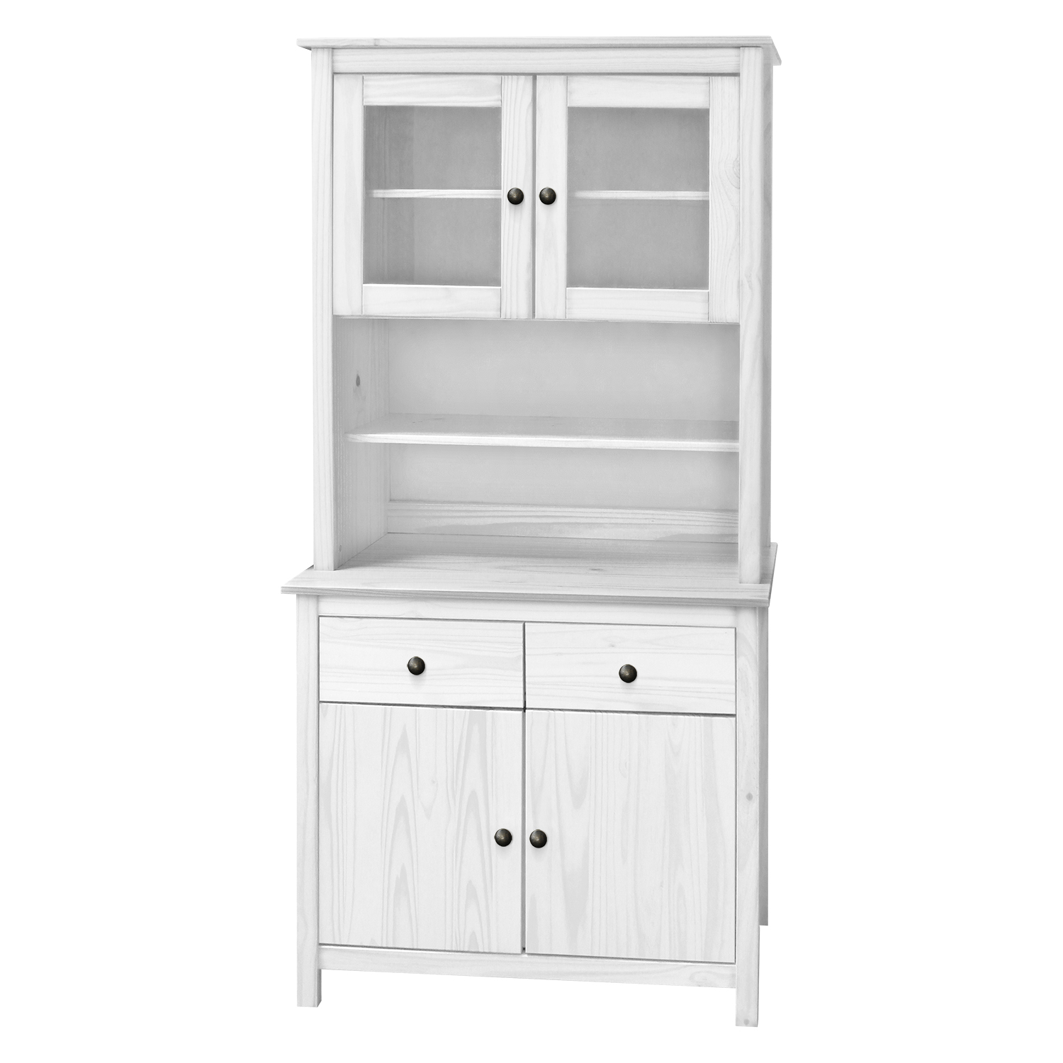 Nástavec příborníku TORINO bílý, kovové úchytky