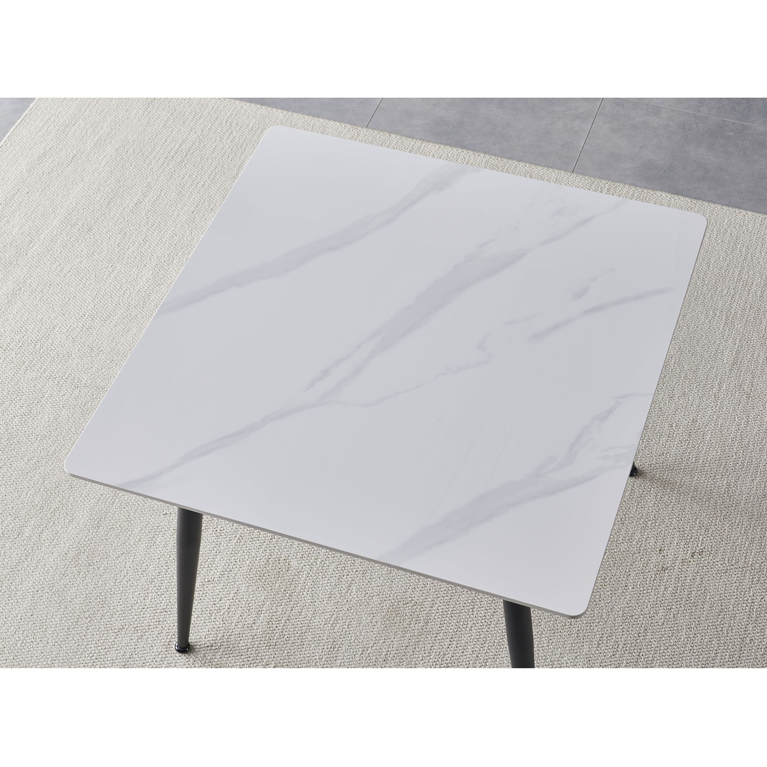 Jídelní stůl ADRIA 70x70 bílý mramor
