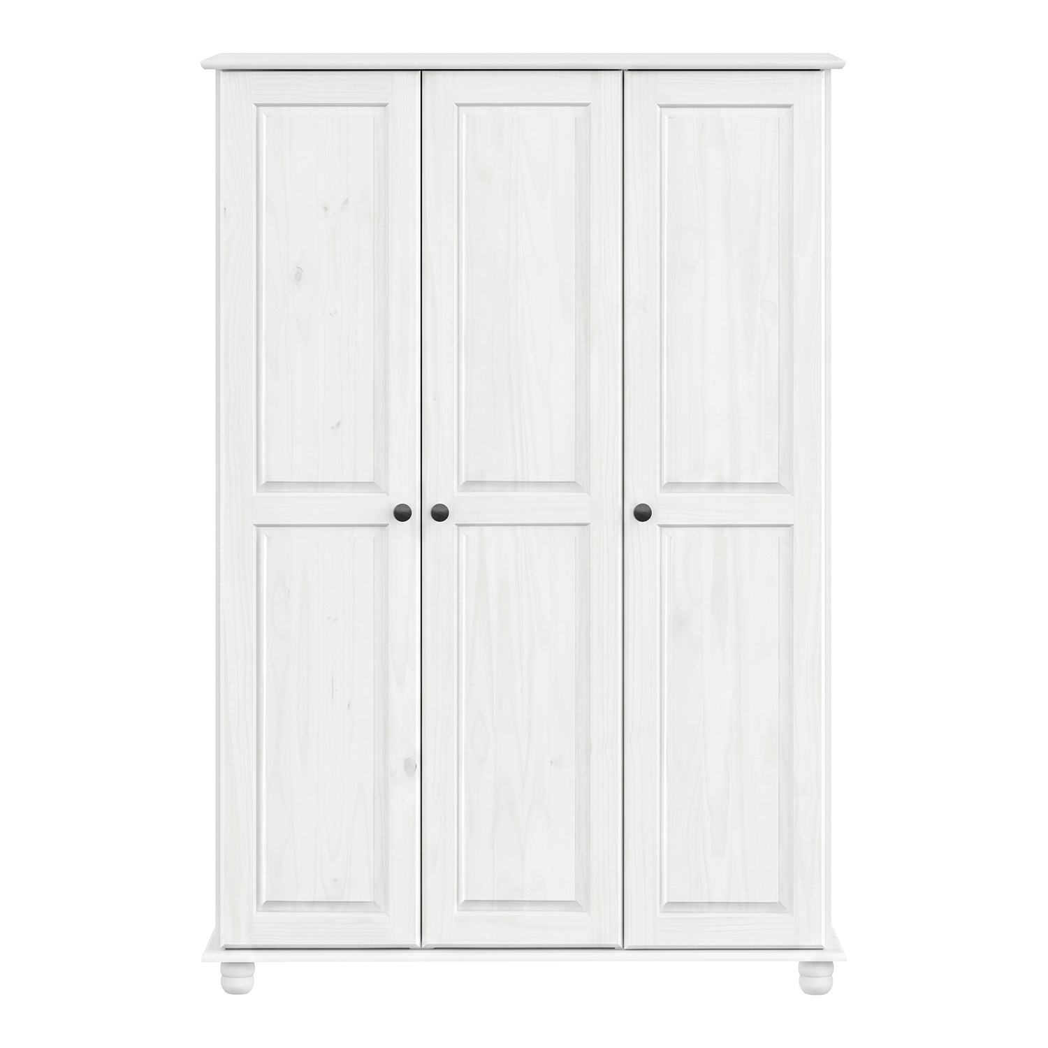 Skříň 3dveřová 8863BK bílý lak, kovové úchytky