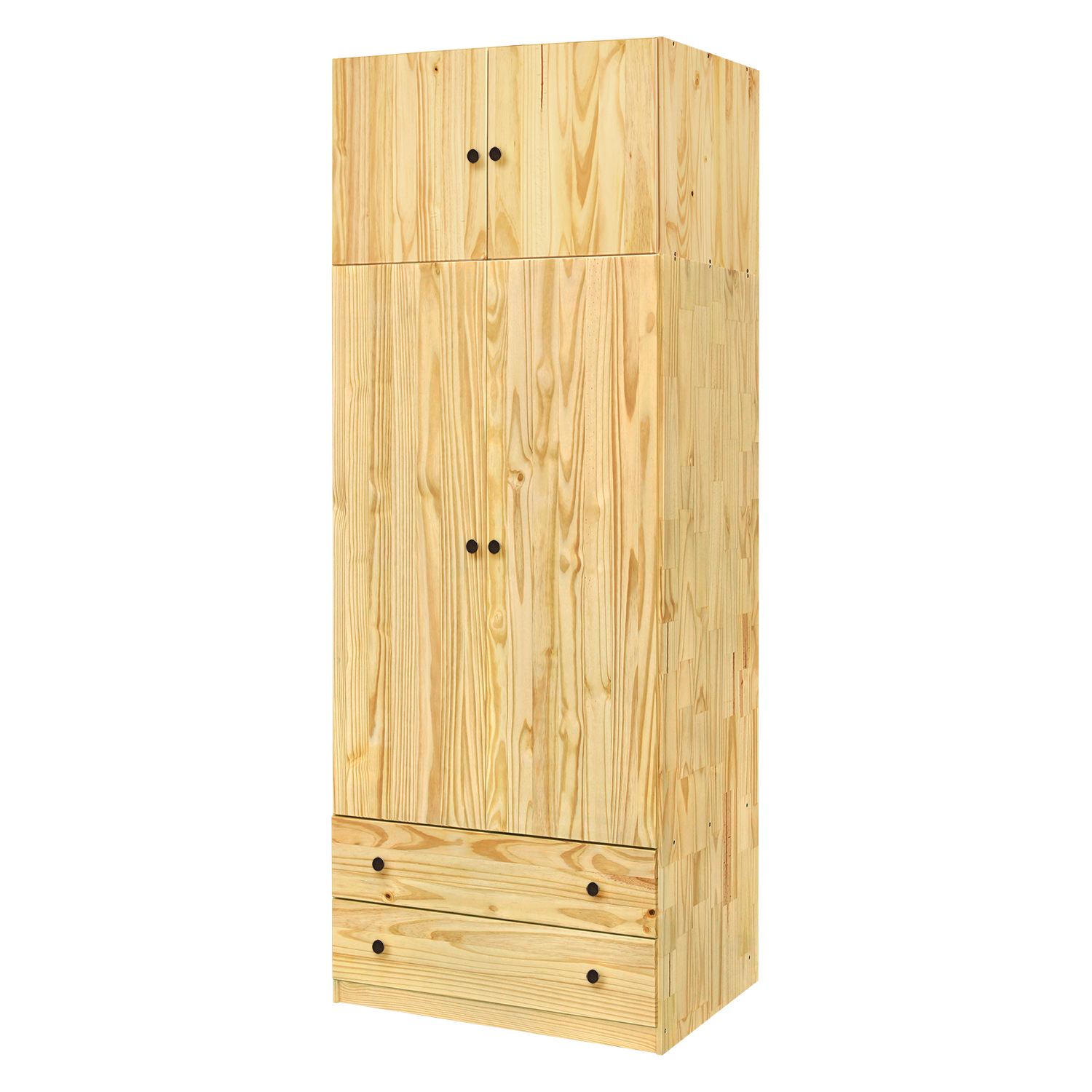 Skříň se 2 zásuvkami 865K lak, kovové úchytky