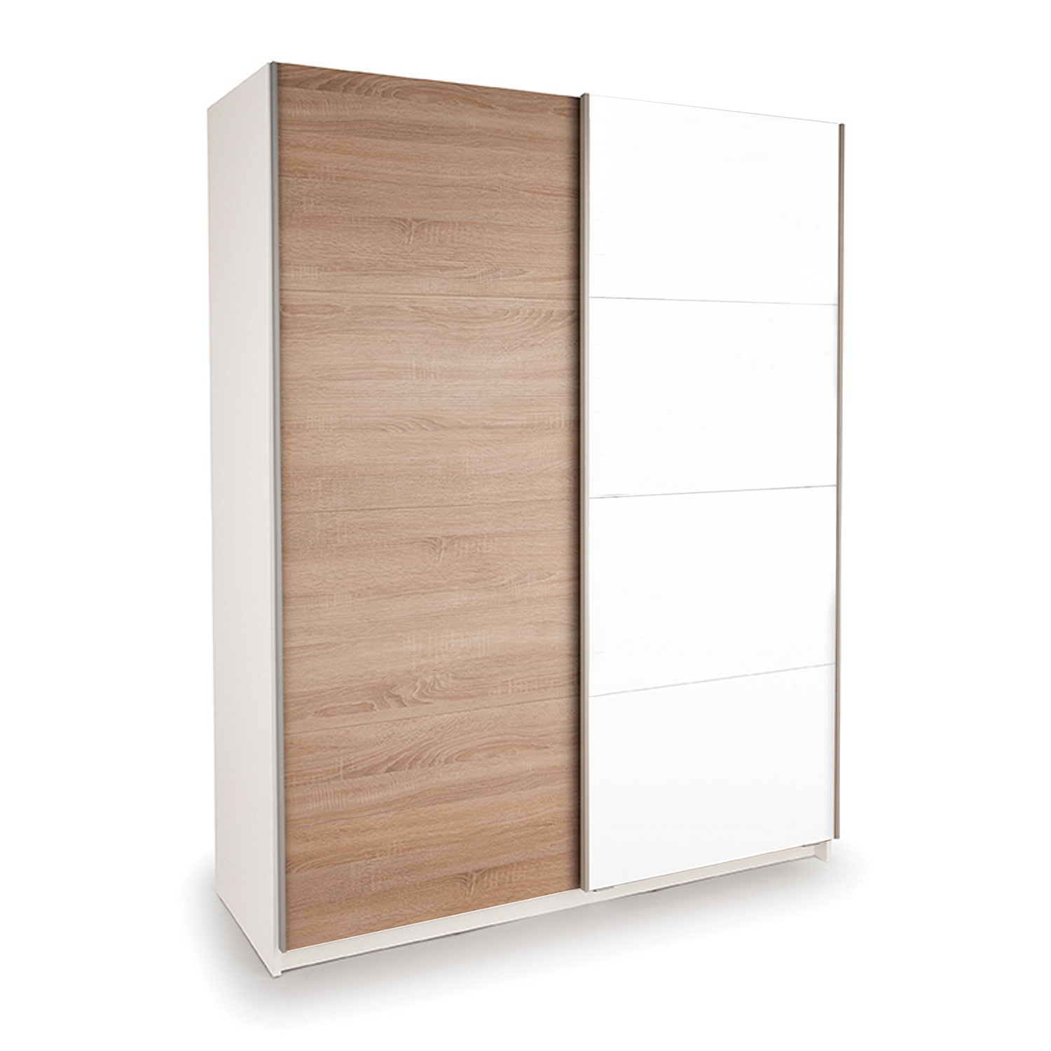 Skříň s posuvnými dveřmi DECOR 150 bílá/dub