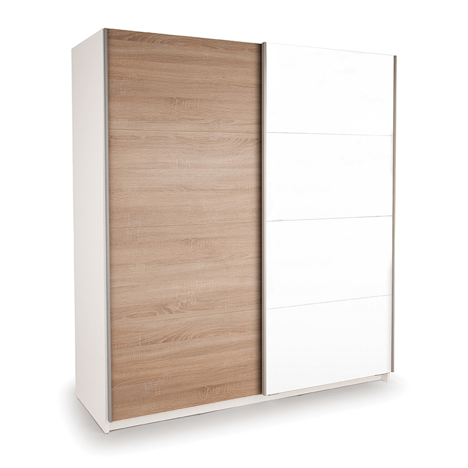 Skříň s posuvnými dveřmi DECOR 200 bílá/dub