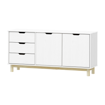 Komoda 2 dveře + 3 zásuvky BONITO 2 bílý lak