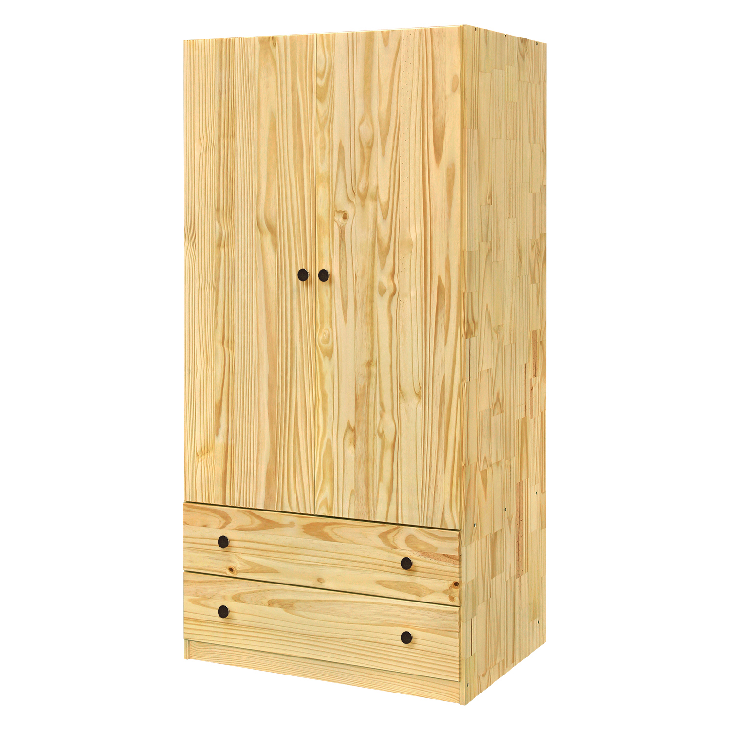 Skříň se 2 zásuvkami 865K lak, kovové úchytky